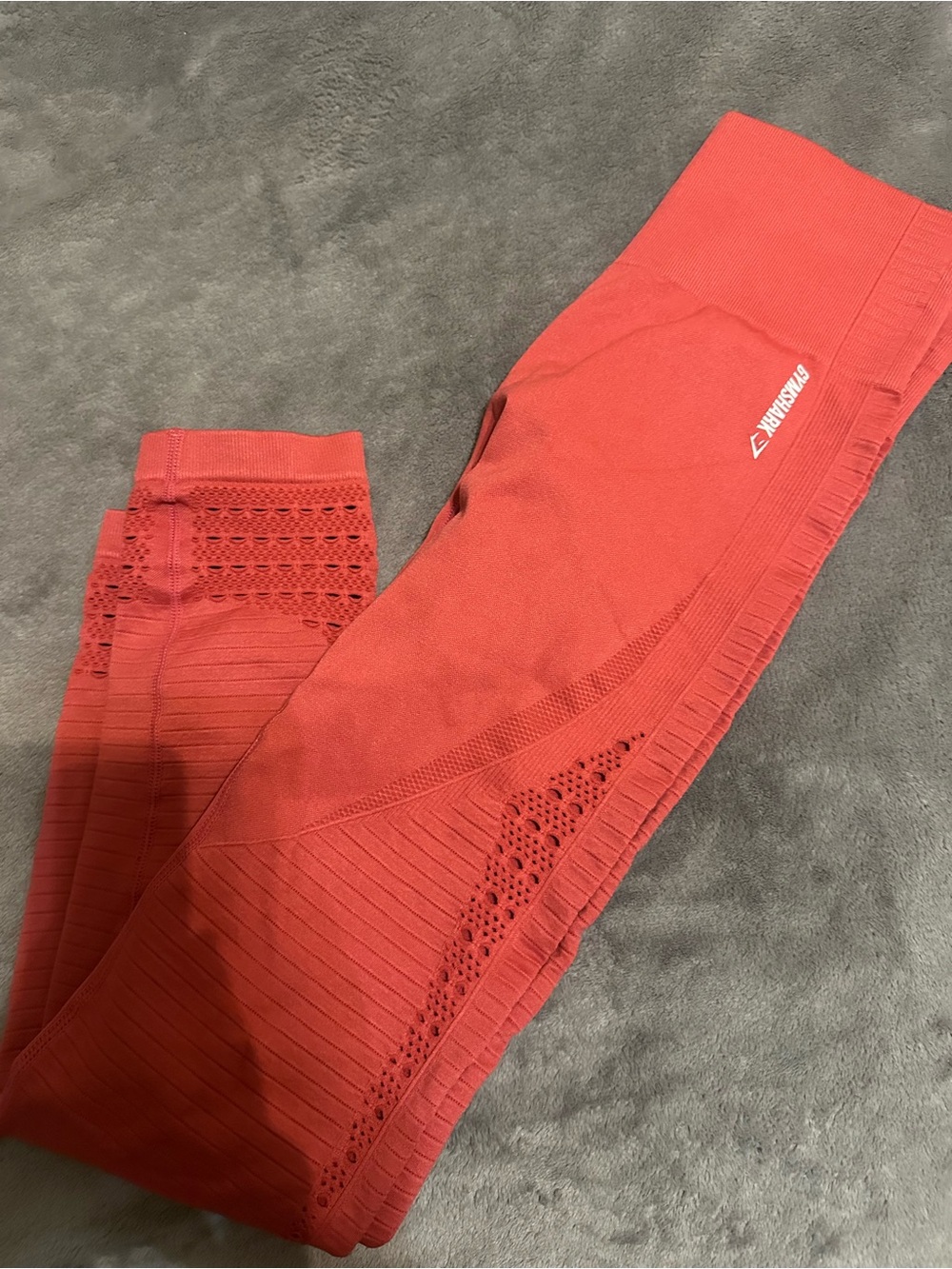 Gymshark Coral-Red Seamless Performance Leggings